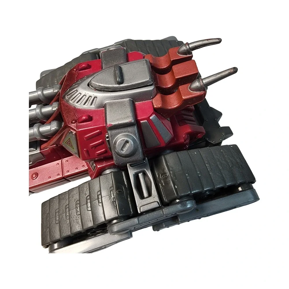 1999 Bandai Action Figure Tank Vehicle Toy Red Silver Metallic Detailing‎
